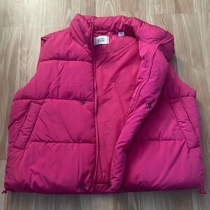 BDG Urban Outfitters, pink puffer vest, size Small
